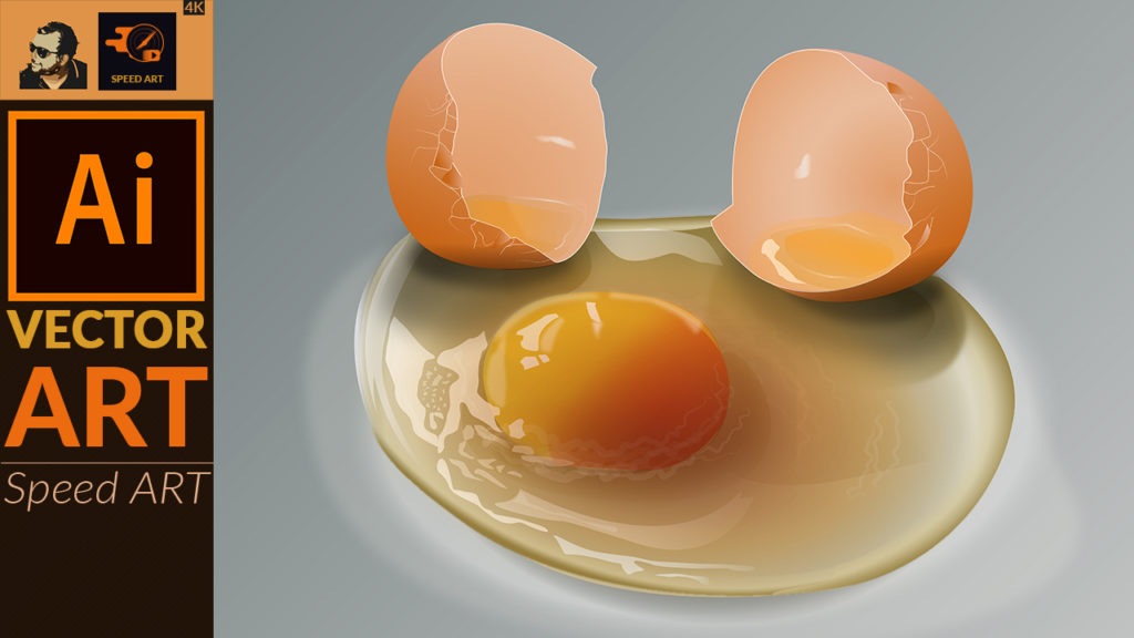 Drawing Broken Egg In Adobe Illustrator Cc Speed Art Sasi Kumar